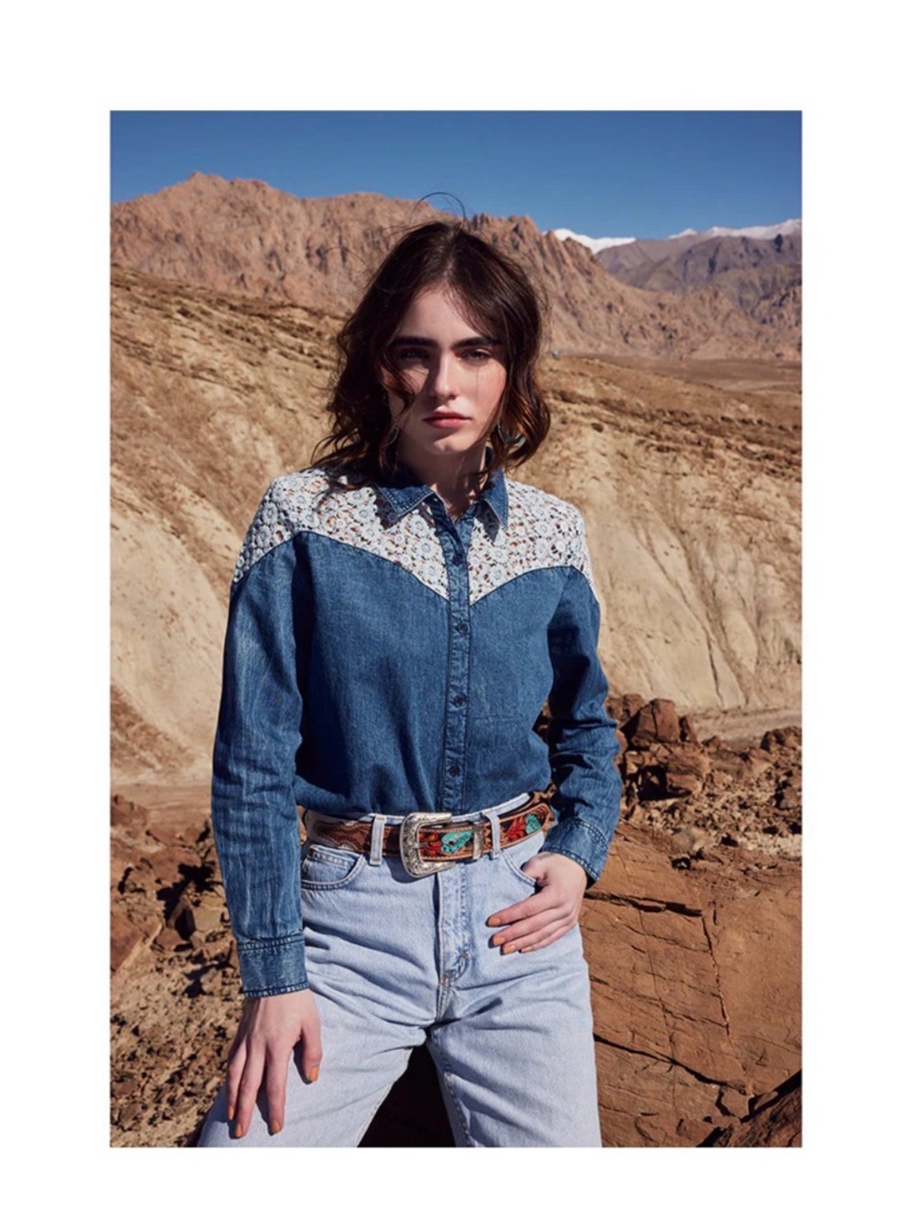 NWT Myra Bag Hand Tooled Leather Floral Turquoise Concho Belt - Picture 7 of 10